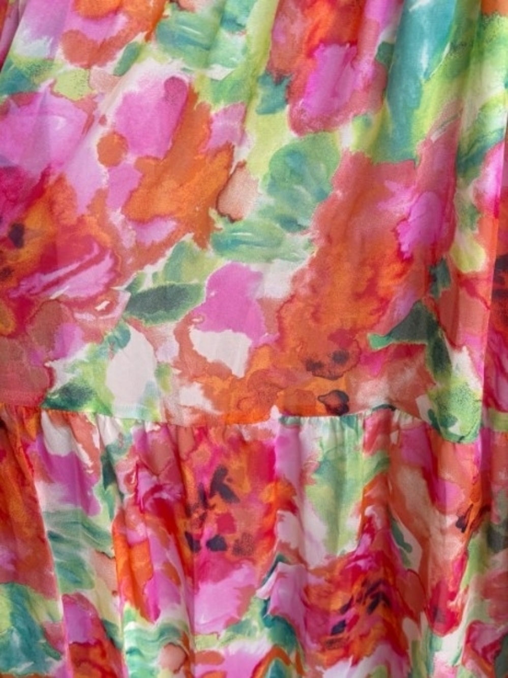 Cynthia Rowley Floral Maxi Dress in Pink, Green, Orange - Picture 6 of 9